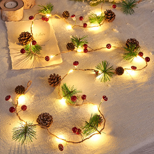 圣诞节圣诞树装 饰店铺橱窗布置挂饰led小彩灯圣诞老人创意氛围灯