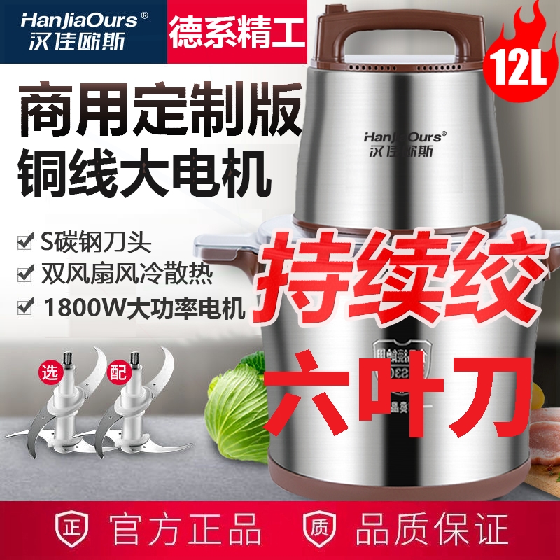 馅喂鸡搅拌机肉泥和面德国新款六页刀绞肉机商用大容量家用打饺子