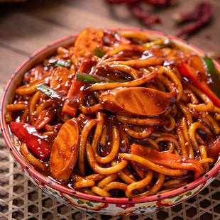 渣渣灰新疆炒米粉1分钟速煮湿米粉320g