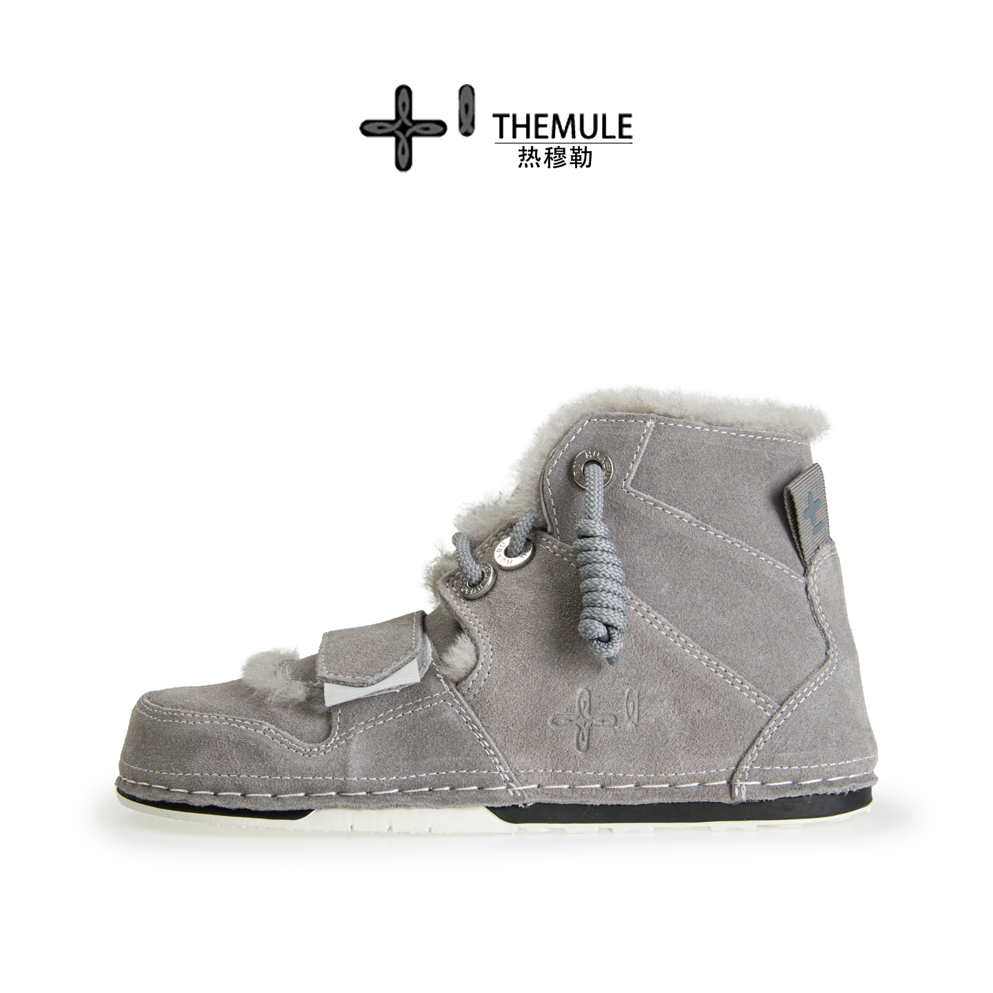 THEMULE韩版丑萌鞋女加厚保暖雪地靴男宽楦鞋一脚蹬棉鞋大头鞋