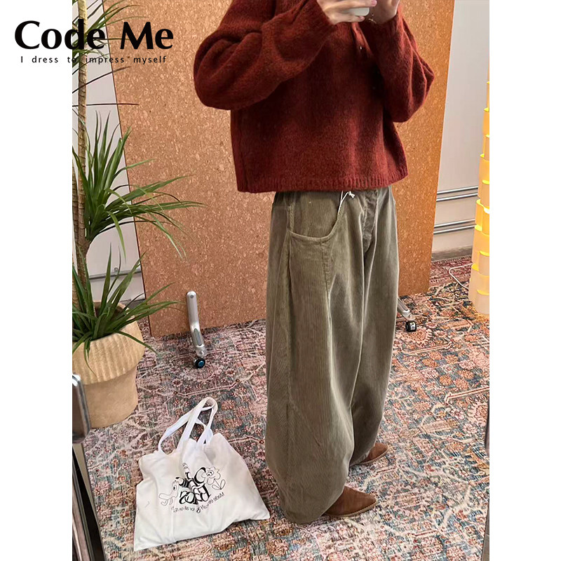 Corderabaggy灯芯绒裤气球裤