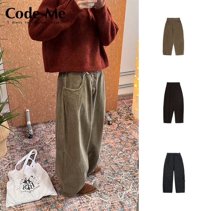 Corderabaggy灯芯绒裤气球裤