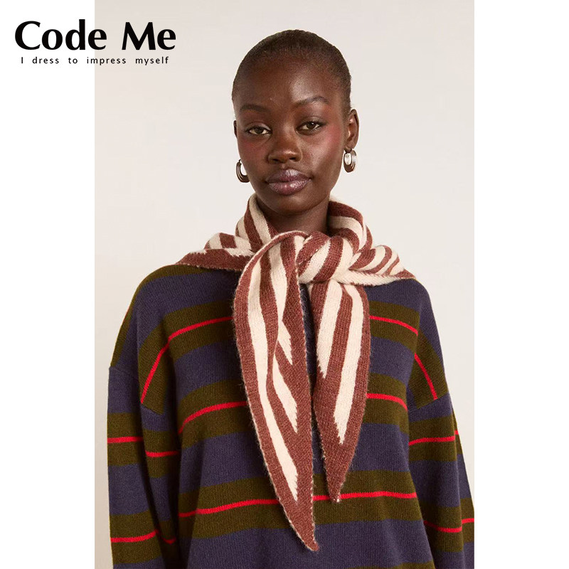 Damson Madder 国内现货 豹纹条纹三角巾 CodeMe买手店,服饰配件/皮带/帽子/围巾,围巾/丝巾/披肩,淘宝优惠券,粉丝福利购,淘宝优惠卷