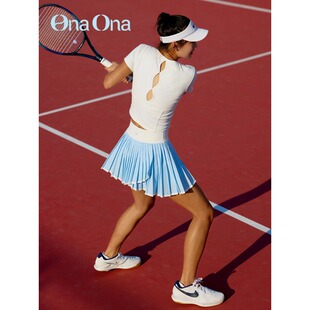 Ona Ona Skims版clean fit老钱风后背镂空网球上衣(含胸垫)