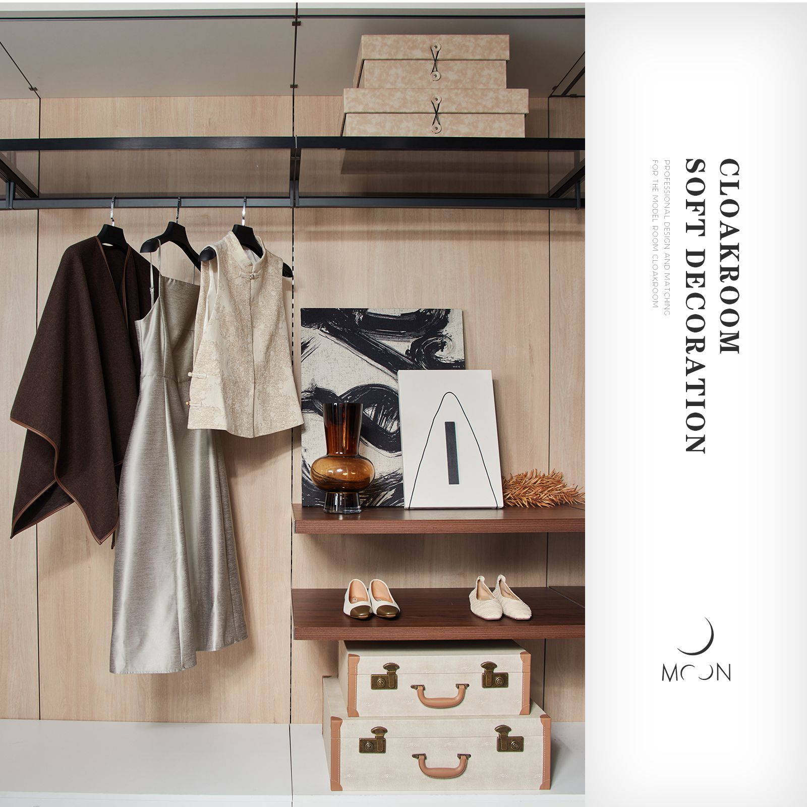 慕空间样板房衣帽间女士衣服裙子装饰画摆件家居软装饰品摆设道具