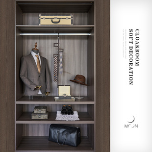 饰品展厅陈列道具 领带装 MOON慕空间样板房衣帽间男士 衣柜摆件西装