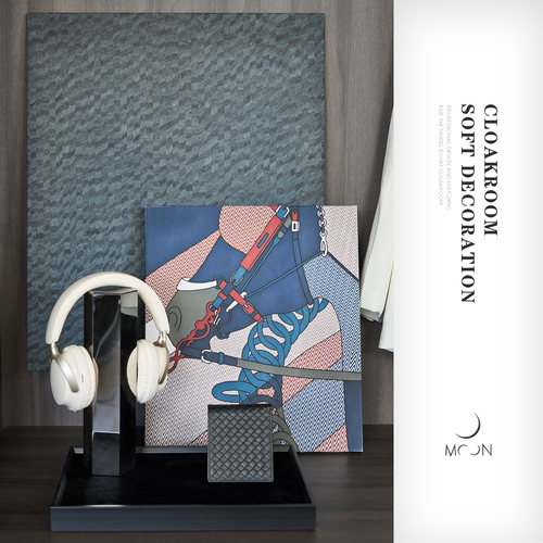 MOON慕空间样板房衣帽间摆件男士西装衬衫耳机家居展厅装饰品陈列