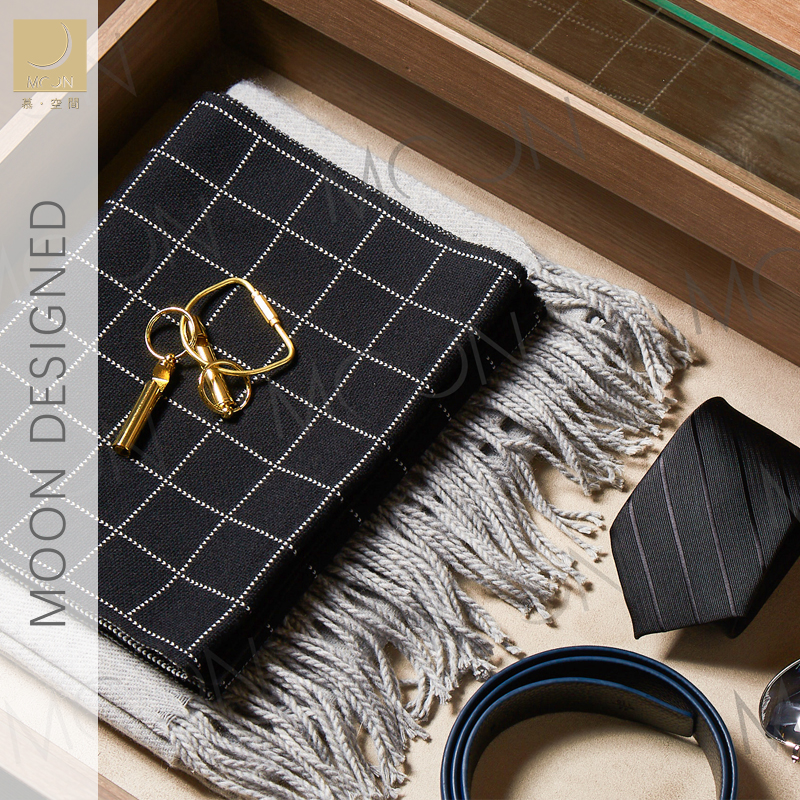 moon慕空间样板房间衣帽间装饰品摆件道具软装家居男士抽屉黑色系