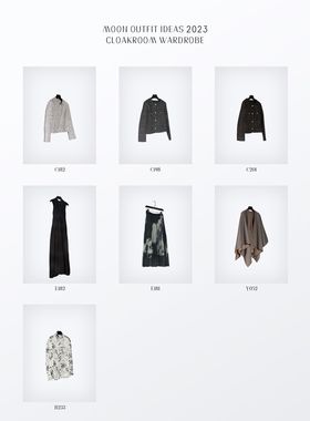 MOON慕空间样板房衣帽间卧室衣柜衣服外套裙子摆件新中式摆设道具