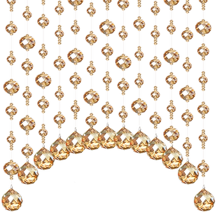 水晶珠帘门帘隔断装饰帘客厅玄关卧室卫生间挂帘轻奢新款家用帘子