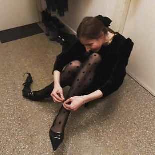 法式 袜 显瘦圆点波点丝袜复古赫本风春夏性感黑丝袜防勾丝透肤连裤