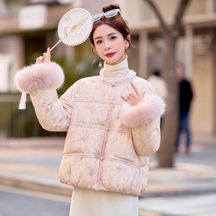 独特漂亮新中式国风羽绒服外套女装2025新款爆款轻奢高级感小个子