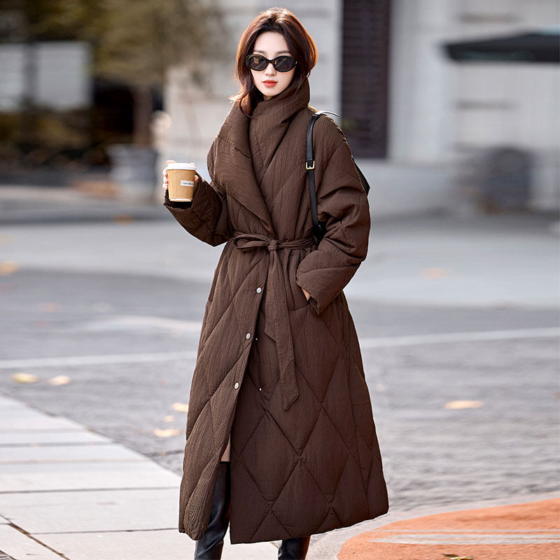 90白鸭绒羽绒服长款过膝女款高端奢华大牌2025年新款今年流行爆款,女装/女士精品,羽绒服,淘宝优惠券,粉丝福利购,淘宝优惠卷