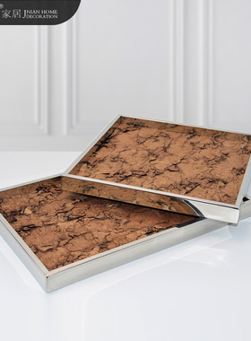 现代轻奢装饰托盘摆件