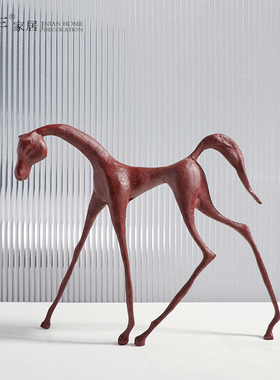 新中式风马摆件客厅玄关装饰品