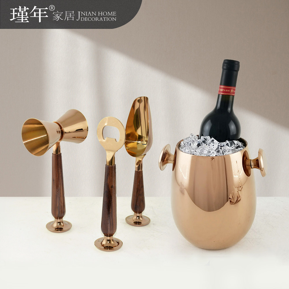 现代风格不锈钢冰桶开瓶器