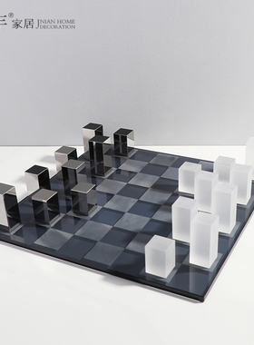 北欧简约轻奢国际象棋盘摆件