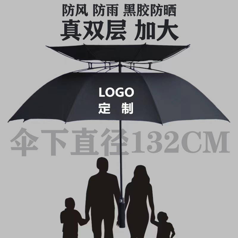 雨伞高尔夫伞27寸全纤维自动伞商务礼品广告伞长柄晴雨两用伞遮阳
