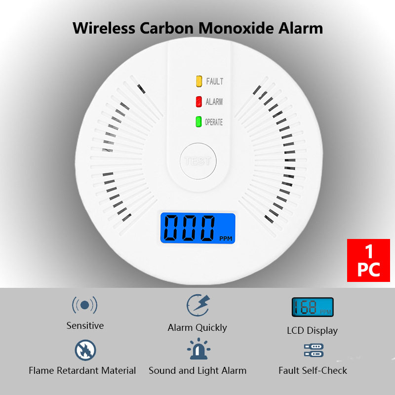 跨境新款家用一氧化碳报警器co探测器ceul报告爆款可定制