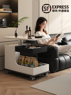 升降咖啡桌,石板沙发,侧桌,客厅,可移动推车侧柜,高端创意床