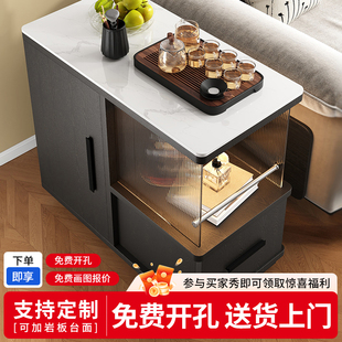 沙发边几可移动茶几实木岩板茶几阳台小茶桌茶台茶水架创意侧边柜