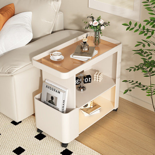 可移动茶几沙发边几侧边柜创意零食小推车带轮置物架铁艺床头边柜