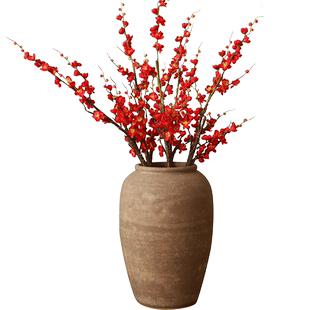 落地傲雪腊梅仿真梅花树枝假花绢花禅意中式客厅落地插花婚庆装饰