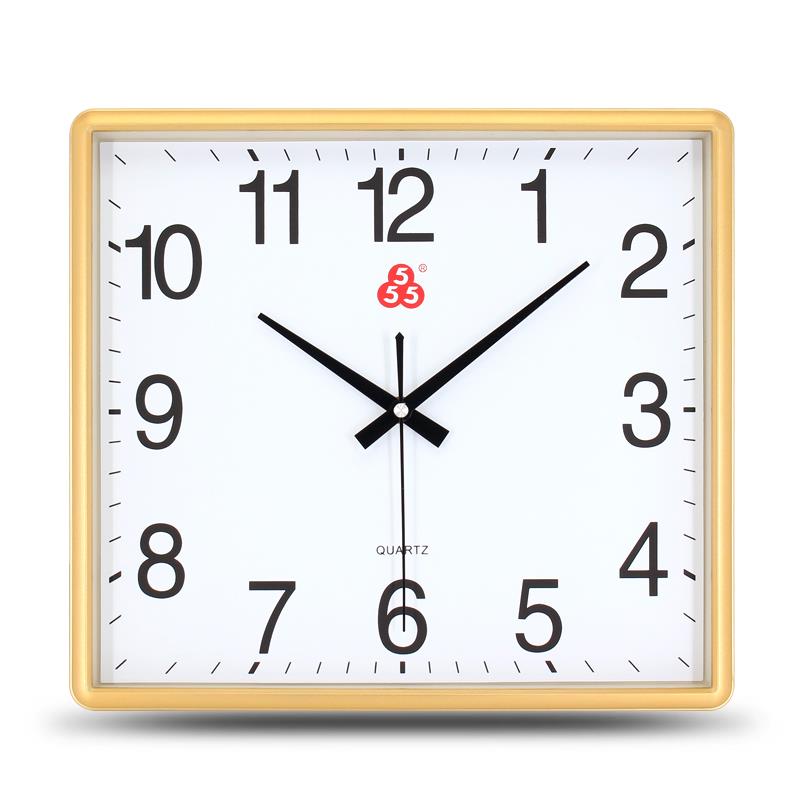 中国上海钟表厂挂钟三五名牌石英钟555家用时钟挂墙2024新款钟表
