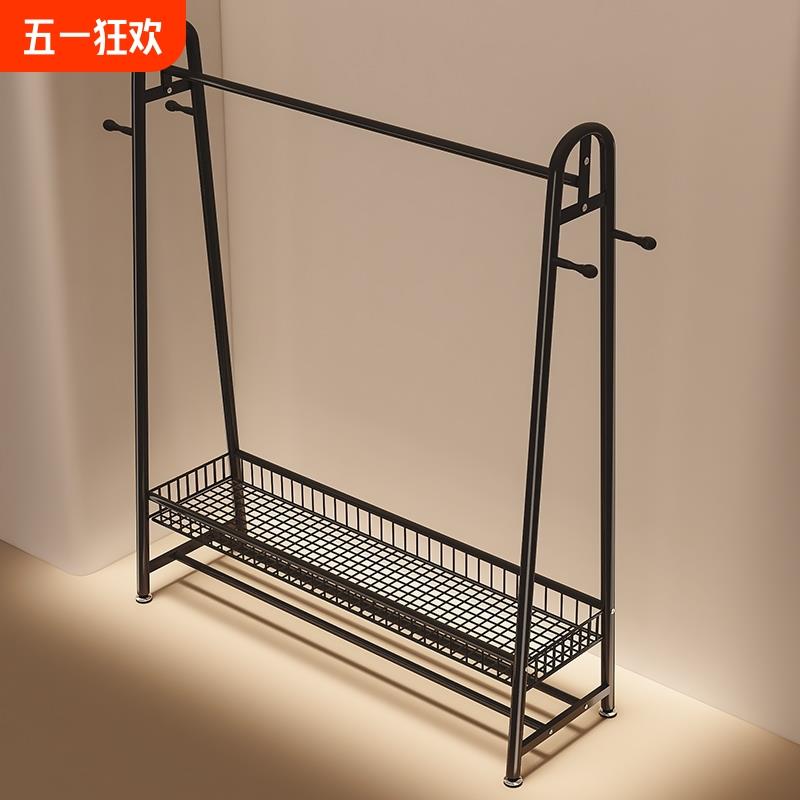 简易挂衣架落地卧室家用晾衣架室内衣帽架阳台晾衣服挂包收纳架子