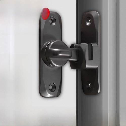 无冲孔铝合金浴室插销门闩滑动门锁滑动门扣90度木门防盗锁