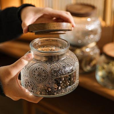 舍里复古玻璃罐密封罐储物罐防潮糖罐茶罐食品级收纳罐玻璃瓶罐子