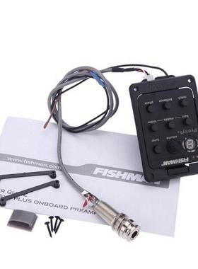 国产fishman渔夫301木吉他拾音器带打板mic电箱开孔民谣古典通用