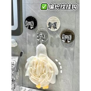 置物架浴室卫生间门后无痕粘钩 轻奢挂钩粘胶强力承重免打孔壁挂式