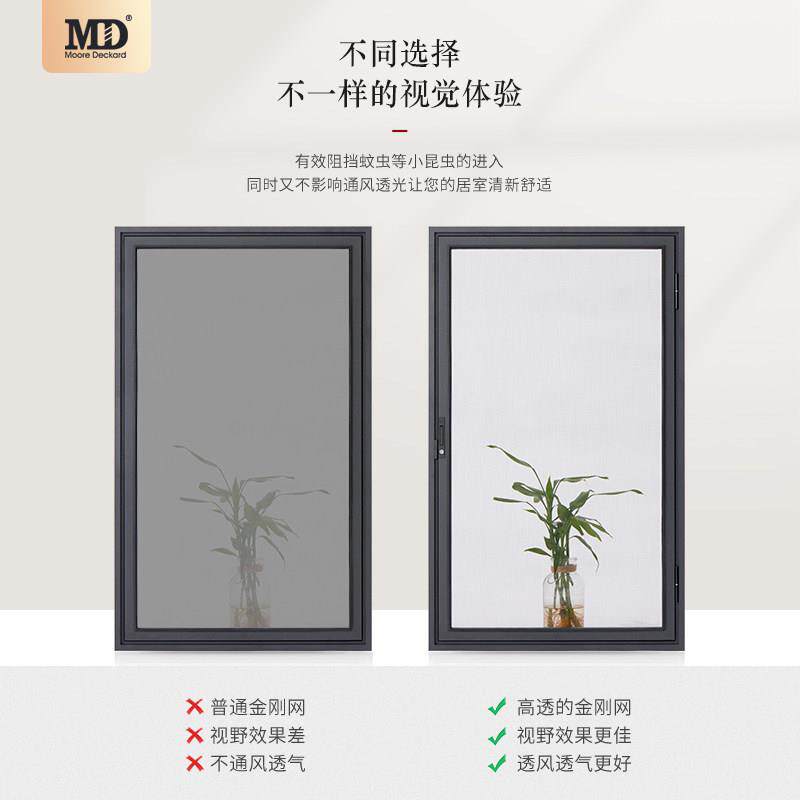内开窗高清高透金刚网纱窗儿童防护平开窗可拆卸防蚊纱网自装定制