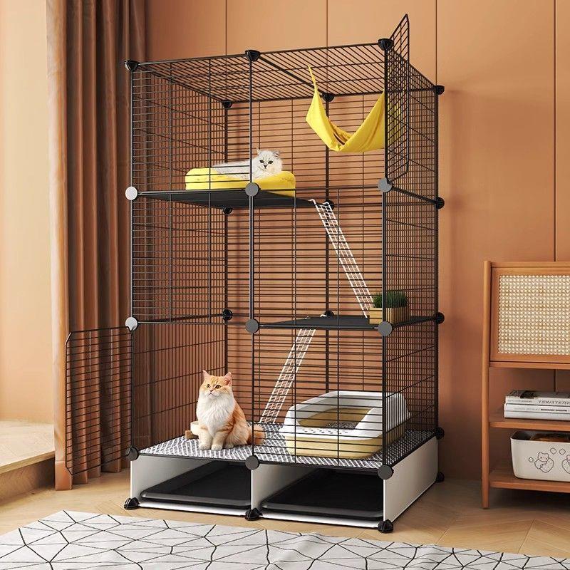 猫笼家用室内猫咪双层别墅猫窝超大自由空间不占地猫屋一体猫空笼