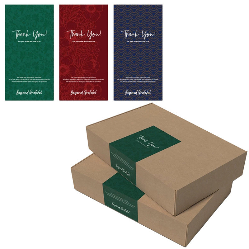 方形新款红蓝白礼盒密封贴复古适用于商务礼品装饰包装封口类标签