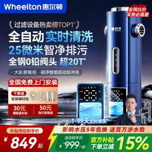 惠尔顿25微米全自动前置过滤器家用反冲洗智能钢盾P0063Ultra