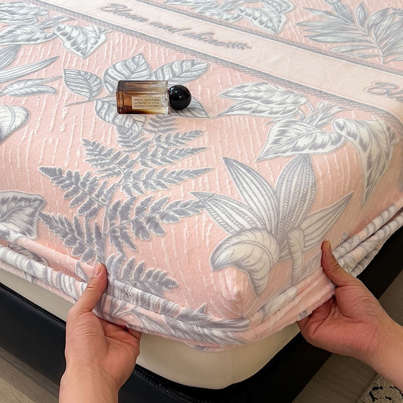 牛奶绒床笠单件加厚保暖防滑床罩