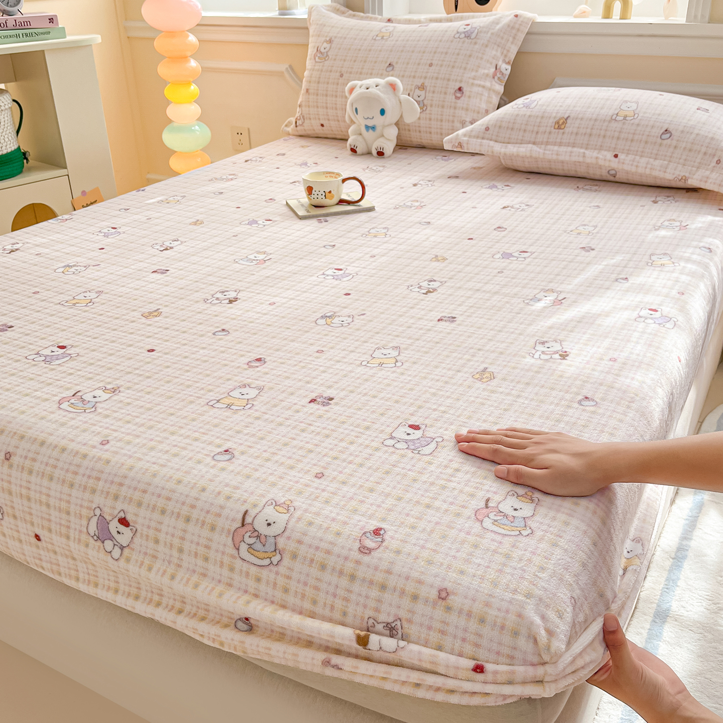 牛奶绒床笠单件冬季加厚保暖床罩