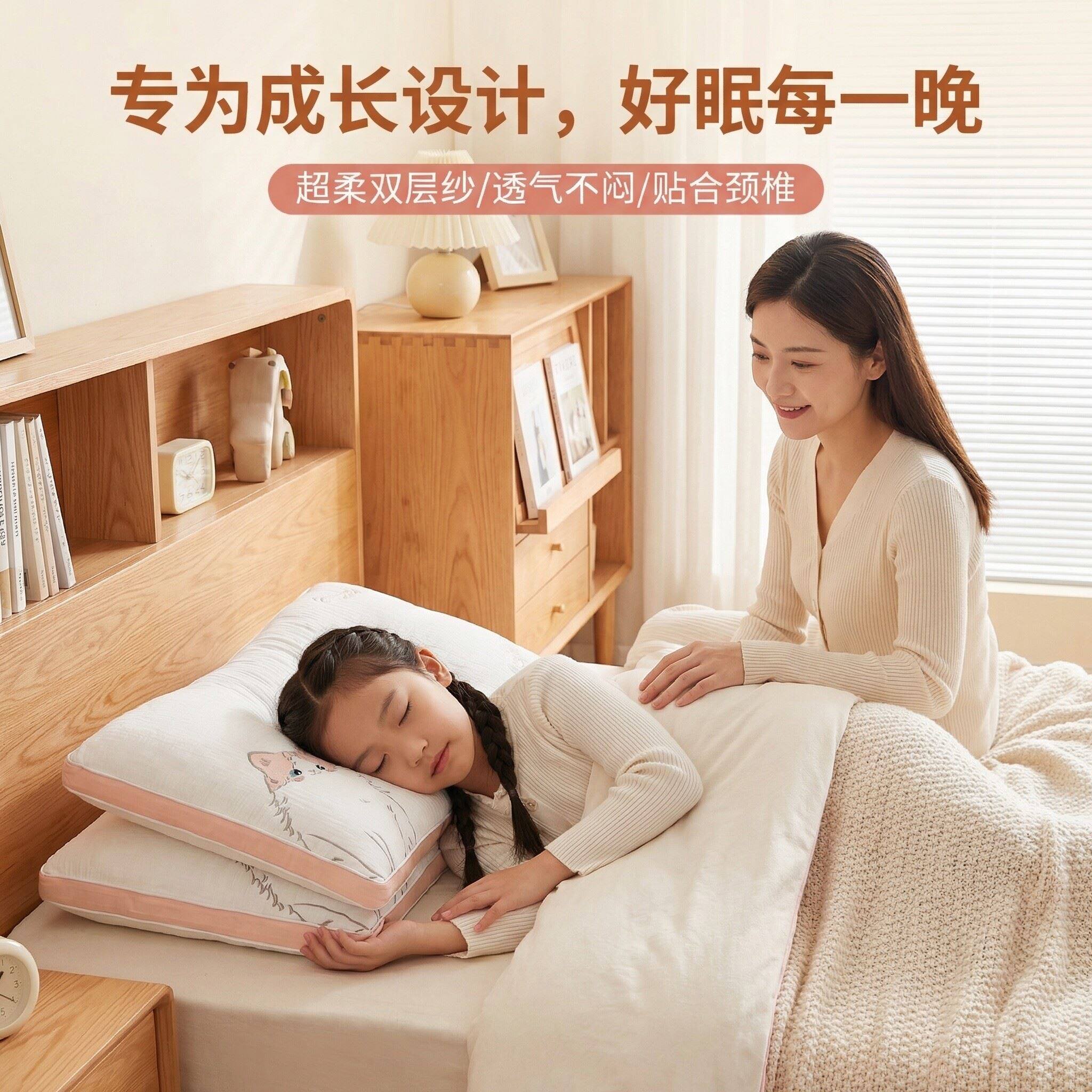 A类儿童枕头6到12岁专用枕芯护颈椎助睡眠6岁8岁以上学生宿舍女孩