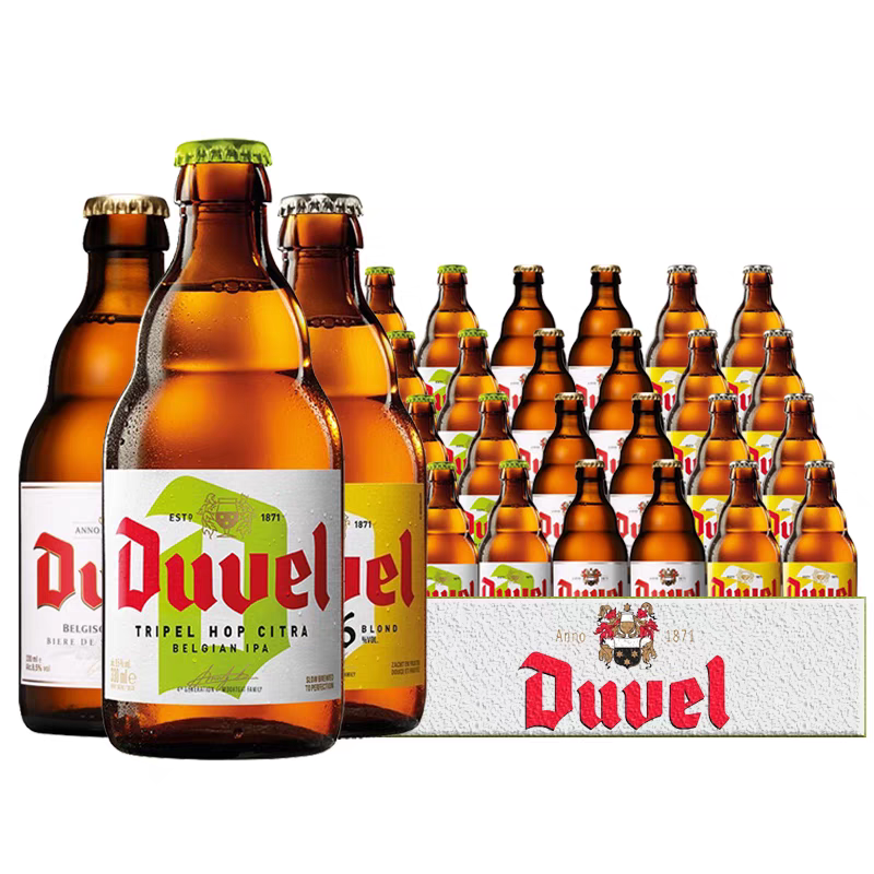 【进口】Duvel/督威三花啤酒330ml*4/6瓶比利时精酿金色艾尔/三花