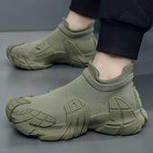 百搭一脚蹬懒人鞋 袜子鞋 飞织透气运动休闲鞋 时尚 男2025春季 新款