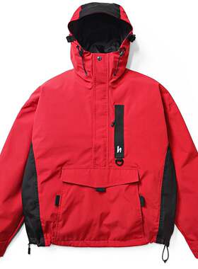 harlaut26雪季新款红黑拼色雪服双板自由式单板平花公园男女