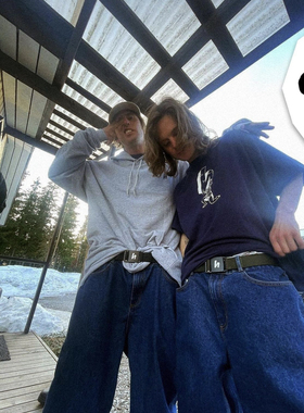 harlaut滑板裤滑雪裤街头风格宽松牛仔裤嘻哈裤宽松机车