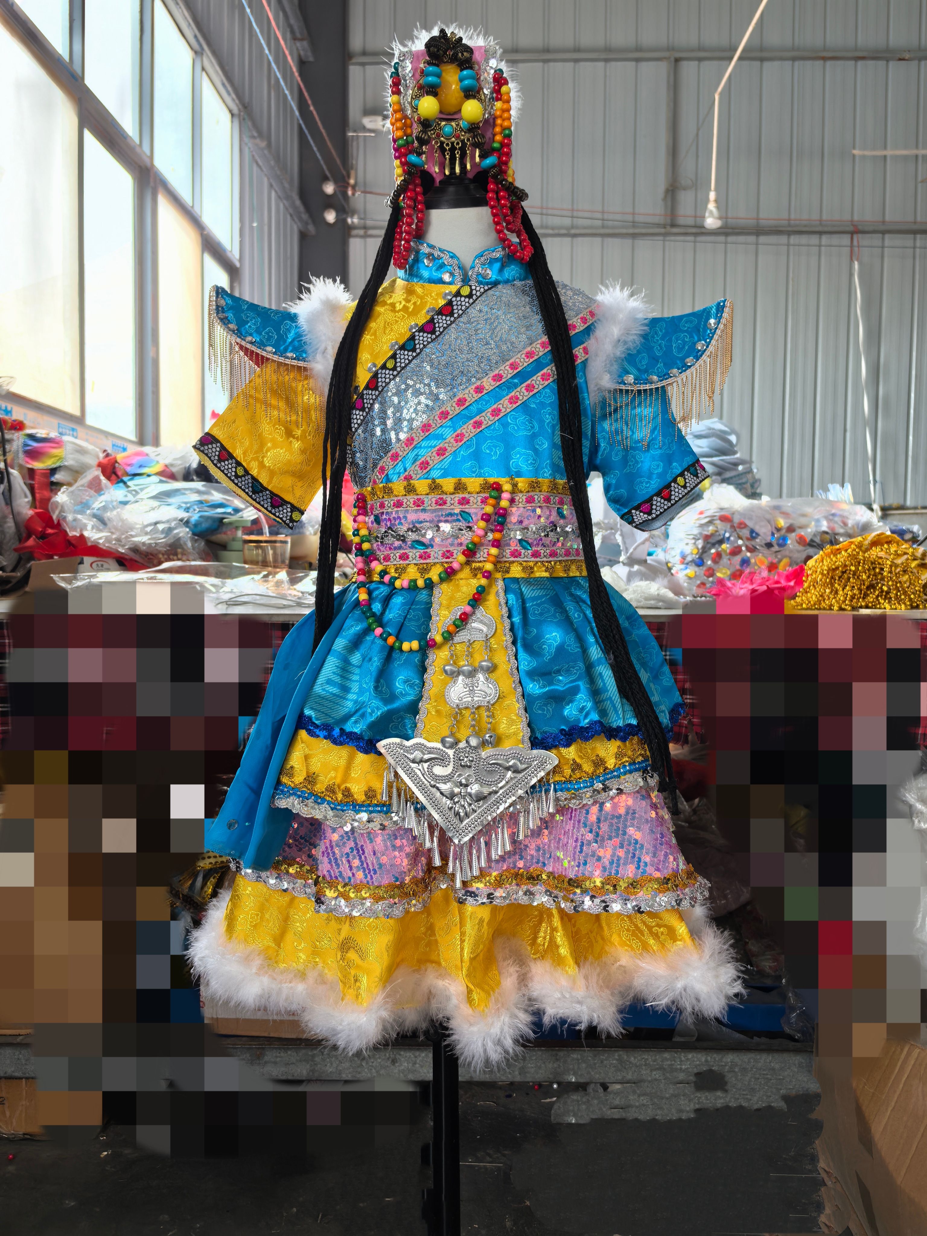 儿童藏族演出服卓嘎央金玛央卓玛表演服毒狼花寻找香巴拉