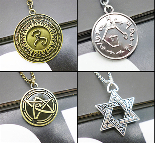 克苏鲁神话阿萨托斯之印钥匙扣项链哈斯塔死灵之书动漫周边饰品酷