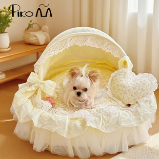 宠物床小型犬猫窝四季狗窝睡觉离地摇篮窝可拆洗猫咪床睡觉用公主