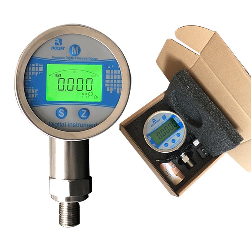 不锈钢高精度数字显示压力表5位液晶4-20ma输出485通讯Modbus-RTU