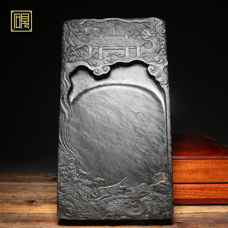 珍藏名师作品瑞海神兽老坑砚台