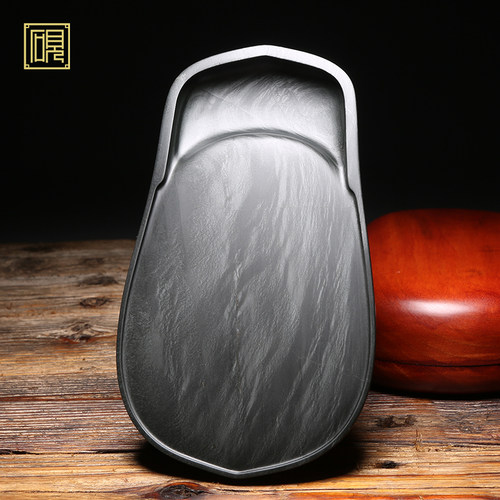 孤品 匠心非遗名师珍藏品 老坑砚台/蝉砚/手工雕刻天然原石老坑四大名坑龙尾山安徽歙县歙砚端砚高档文房 - 封面
